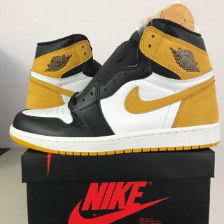 ナイキ(NIKE)の込28 AIR JORDAN1 OG イエローオークル YELLOW OCHRE(スニーカー)