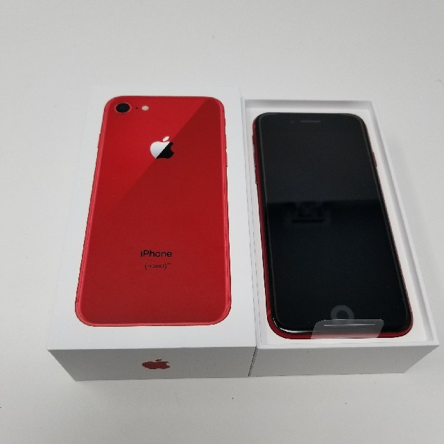 Apple(アップル)の新品　iPhone8　64GB red SIMフリー 　送料無料！　早い者勝ち スマホ/家電/カメラのスマートフォン/携帯電話(スマートフォン本体)の商品写真
