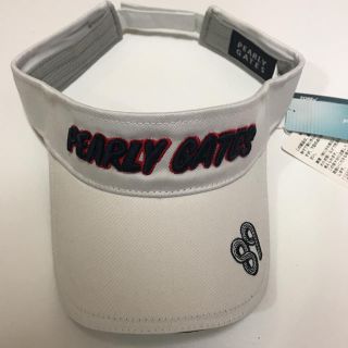 パーリーゲイツ(PEARLY GATES)の正規店購入 新品 パーリーゲイツ サンバイザー ホワイト(ウエア)