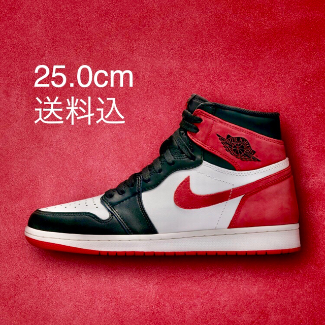 NIKE(ナイキ)のエア ジョーダン1 OG BG 赤 25cm jordan1 jordan 1 レディースの靴/シューズ(スニーカー)の商品写真