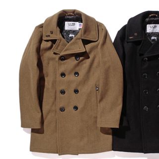 ステューシー(STUSSY)のstussy ステューシー schott ショット コラボ コート(ピーコート)