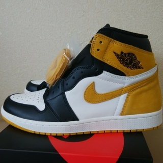 ナイキ(NIKE)のNIKEAIRJORDAN1ナイキエアジョーダンイエロー1黄27.5cm (スニーカー)