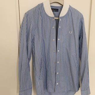 フレッドペリー(FRED PERRY)のフレッドペリー fredperry ブルゾンシャツジャケットストライプ 美品XS(シャツ)