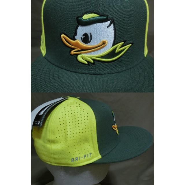 NIKE(ナイキ)のUSカレッジ Nike製DRY FIT【OREGON DUCKS】刺繍CAP スポーツ/アウトドアのスポーツ/アウトドア その他(アメリカンフットボール)の商品写真