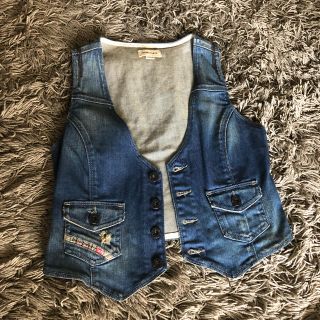 【新品・未使用】DIESEL デニムベスト  ブラック レディースS