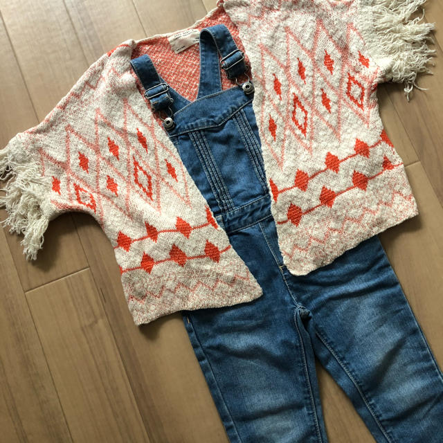 ZARA KIDS(ザラキッズ)のzara kids 夏用フリンジガウン キッズ/ベビー/マタニティのキッズ服女の子用(90cm~)(カーディガン)の商品写真