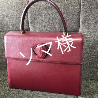 カルティエ(Cartier)のCartier マストライン ハンドバッグ  ボルドー(ハンドバッグ)