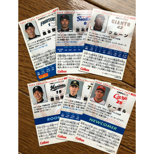 東京ヤクルトスワローズ(トウキョウヤクルトスワローズ)の野球カード6枚 エンタメ/ホビーのタレントグッズ(スポーツ選手)の商品写真