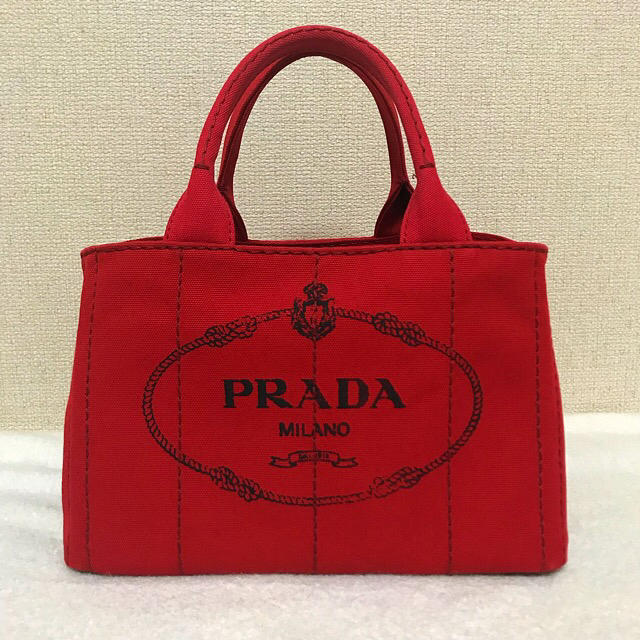 PRADA CANAPA ROSSO プラダ カナパ 赤 Sサイズ 本物正規品