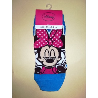 ディズニー(Disney)のミニーマウス　ソックス靴下　23-25センチ　ブルー　同梱割引有(その他)