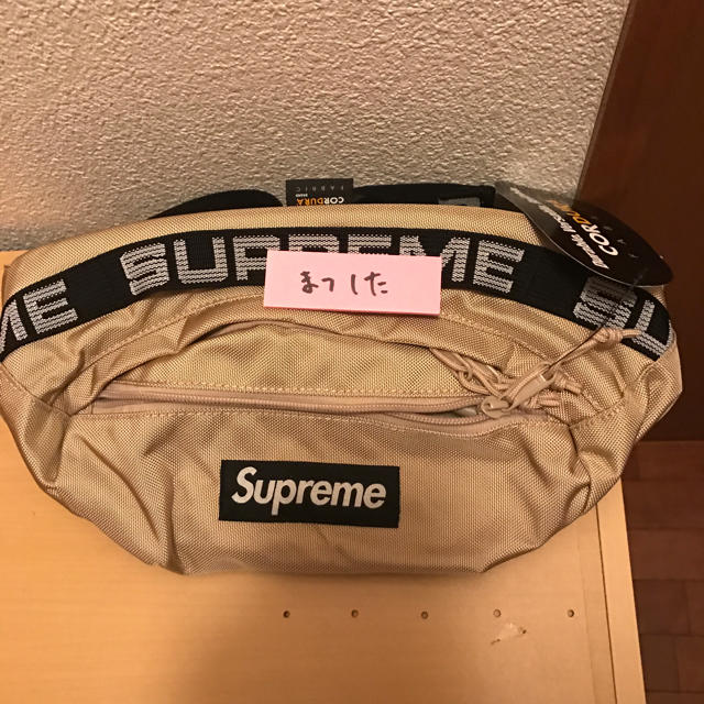 送料込 supreme waist Bag tan 18ss-