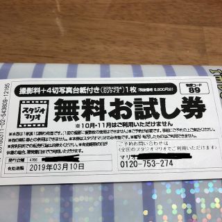 キタムラ(Kitamura)のスタジオマリオ 無料お試し券(その他)