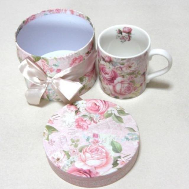 C5花柄陶器マグカップ化粧箱付の通販 By コーミ S Shop ラクマ