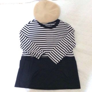 ザラ(ZARA)のZARA♡ボーダー切り替えしカットソー(カットソー(長袖/七分))