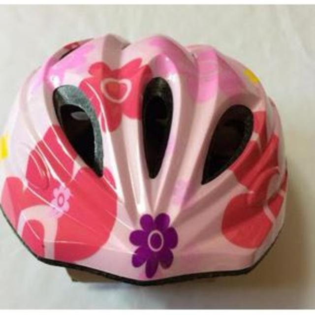 春先取りのピンク キッズ 自転車 ヘルメット 2853