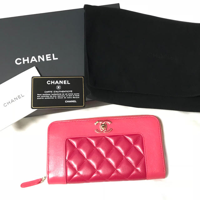 CHANEL シャネル★新品 新作 完売 フューシャピンク ローズ 長財布