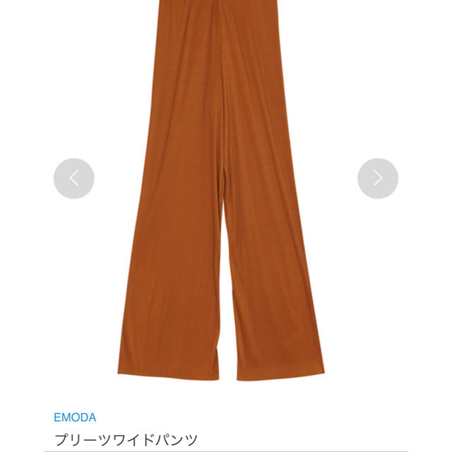 EMODA(エモダ)のEMODA ♡プリーツワイドパンツ 新品 キャメル レディースのパンツ(カジュアルパンツ)の商品写真