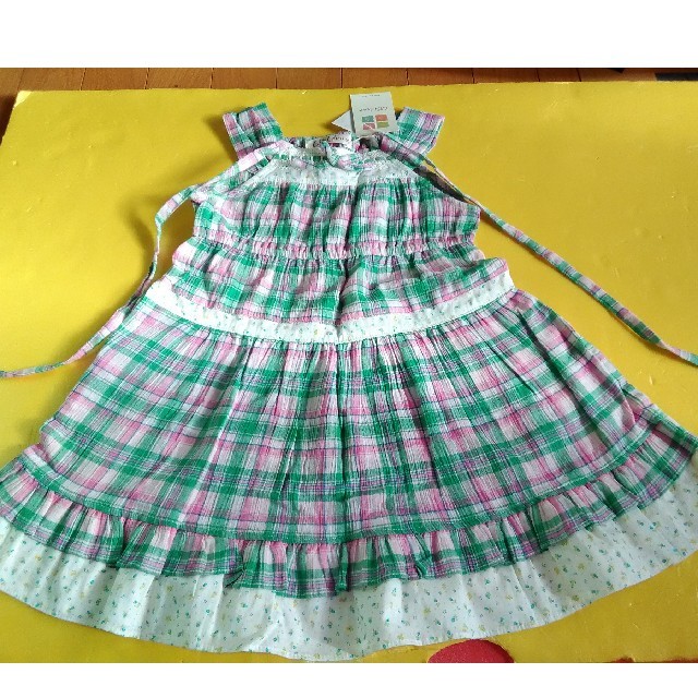 タグ付　新品　Lisi deux　リーシードゥ　ワンピース　100　綿100％ キッズ/ベビー/マタニティのキッズ服女の子用(90cm~)(ワンピース)の商品写真