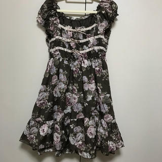 レストローズ(L'EST ROSE)のマミイさま専用♡レストローズ  ワンピ2着パフスリーブ花柄シフォンワンピース(ひざ丈ワンピース)