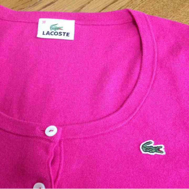 LACOSTE(ラコステ)のラコステ5分袖薄手ニット レディースのトップス(ニット/セーター)の商品写真