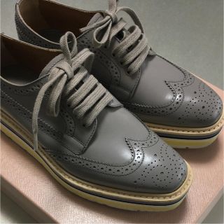 プラダ(PRADA)の【PRADA】美品ツインチップシューズ(ローファー/革靴)