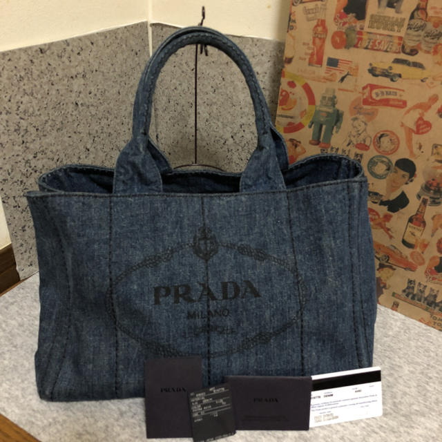 ＰＲＡＤＡ  カナパデニムト－トバッグ(未使用品)