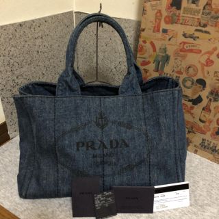 プラダ(PRADA)のＰＲＡＤＡ  カナパデニムト－トバッグ(未使用品)(トートバッグ)