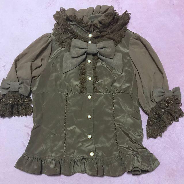 Angelic Pretty(アンジェリックプリティー)のヴィクトリアプリンセスブラウス ブラウン レディースのトップス(シャツ/ブラウス(半袖/袖なし))の商品写真