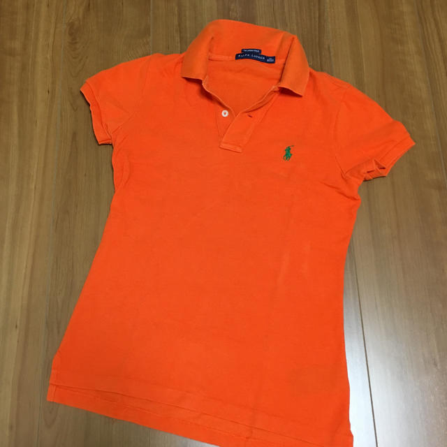 POLO RALPH LAUREN(ポロラルフローレン)のぷじょん様専用★ RALPHLAURENラルフローレン★ポロシャツ★オレンジ★S レディースのトップス(ポロシャツ)の商品写真