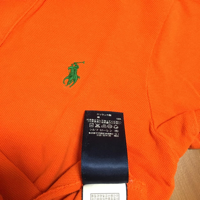 POLO RALPH LAUREN(ポロラルフローレン)のぷじょん様専用★ RALPHLAURENラルフローレン★ポロシャツ★オレンジ★S レディースのトップス(ポロシャツ)の商品写真