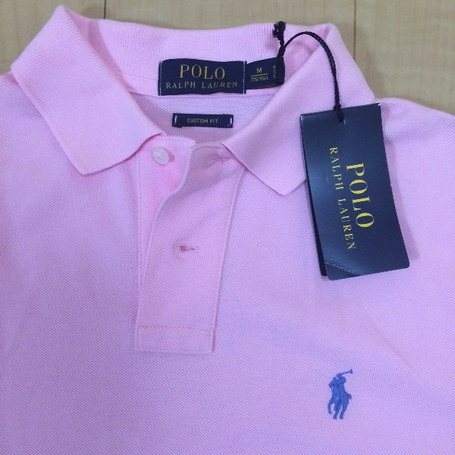POLO RALPH LAUREN(ポロラルフローレン)の新品 M  ラルフローレン  ピンク ポロシャツ 半袖シャツ メンズ メンズのトップス(ポロシャツ)の商品写真