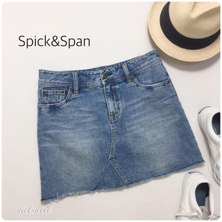 スピックアンドスパン(Spick & Span)のスピック&スパン . インディゴ デニム スカート(ミニスカート)