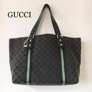 グッチ(Gucci)のGUCCI グッチ トートバッグ ブラック GG柄 (トートバッグ)