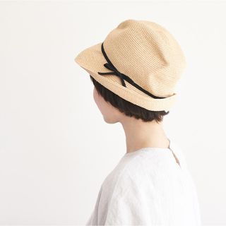 ミナペルホネン(mina perhonen)のmature ha boxed hat 7cm brim(麦わら帽子/ストローハット)