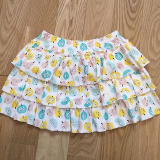 プチバトー(PETIT BATEAU)のプチバトー 4and 102cm フルーツ柄 ティアードスカート(スカート)