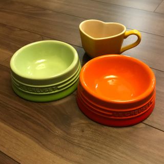 ルクルーゼ(LE CREUSET)のル・クルーゼ ワンコのゴハンボールＳ×2 & マグカップ(犬)