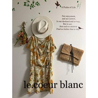 ルクールブラン(le.coeur blanc)の☆le.coeur blanc☆総柄フリル袖ワンピース(ひざ丈ワンピース)