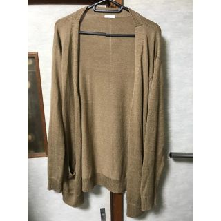 コモリ(COMOLI)のタグ付き ほぼ新品 COMOLI 17ss シルクカーディガン 定価3.6万(カーディガン)