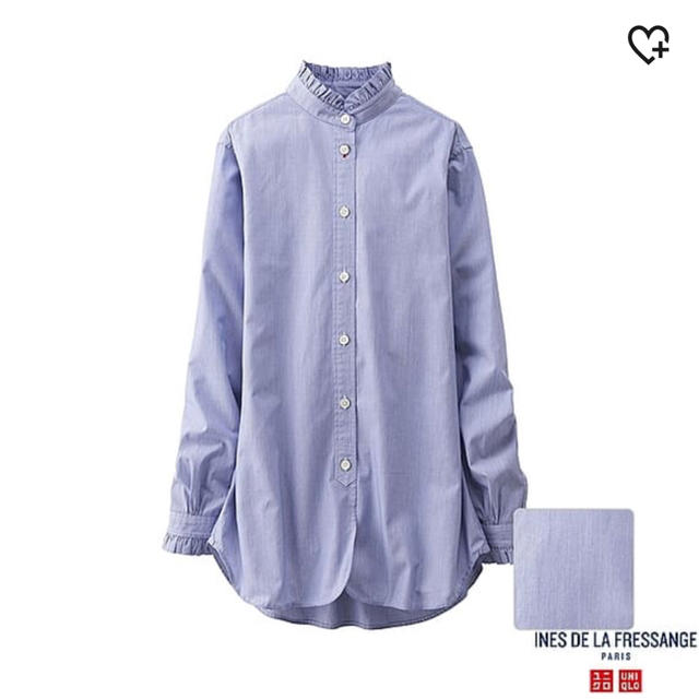 UNIQLO(ユニクロ)のUNIQLO×イネス スタンドカラーシャツ レディースのトップス(シャツ/ブラウス(長袖/七分))の商品写真