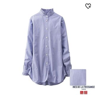 ユニクロ(UNIQLO)のUNIQLO×イネス スタンドカラーシャツ(シャツ/ブラウス(長袖/七分))