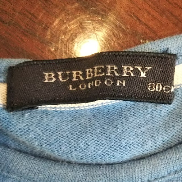 BURBERRY(バーバリー)のみにゃん様専用！バーバリー ボーダー Tシャツ キッズ/ベビー/マタニティのベビー服(~85cm)(Ｔシャツ)の商品写真