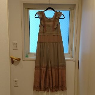 値下 美品 furfurのサロペット オールインワン - メルカリ