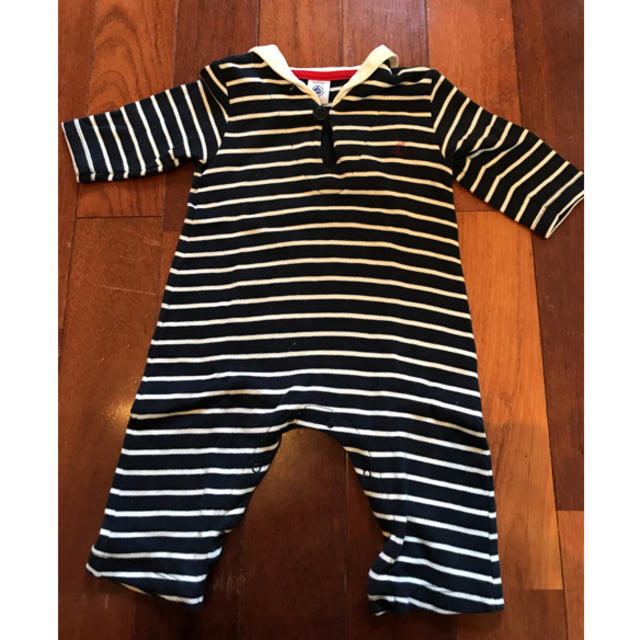 PETIT BATEAU(プチバトー)のプチバトー petit bateau ロンパース カバーオール キッズ/ベビー/マタニティのベビー服(~85cm)(カバーオール)の商品写真