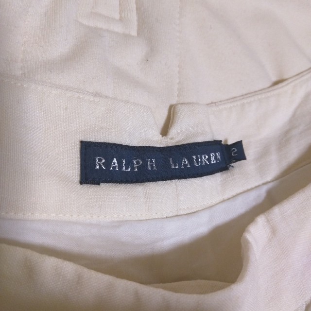 Ralph Lauren(ラルフローレン)のmimi様専用です！ラルフローレン　麻　ショートパンツ　オフホワイト レディースのパンツ(ショートパンツ)の商品写真