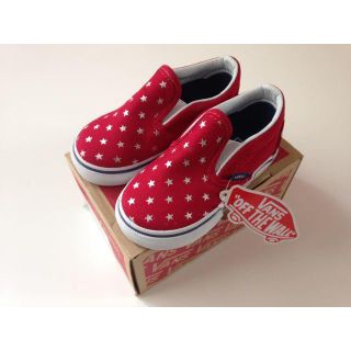 ヴァンズ(VANS)のcarpediem 様 専用Vans Kids スリッポン スター☆ 新品未使用(スリッポン)