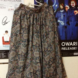 ダブルクローゼット(w closet)のw closet ペイズリー柄ガウチョ(カジュアルパンツ)