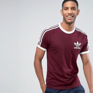 アディダス(adidas)の新品 バーガンディ Lサイズ adidas カリフォルニアTシャツ ユニセックス(Tシャツ/カットソー(半袖/袖なし))