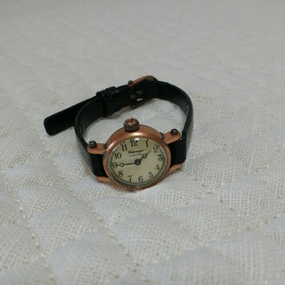 ウニコ(unico)のUnico ウニコ 腕時計 ブラック革ベルト レトロ(腕時計)