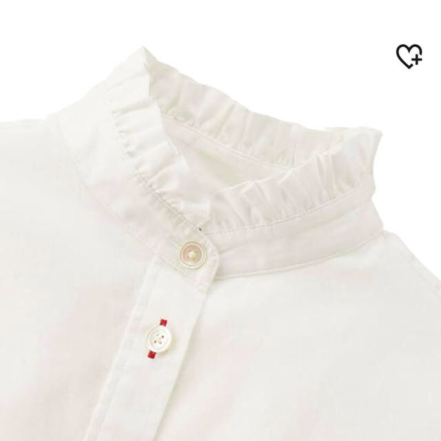 UNIQLO(ユニクロ)のUNIQLO×イネス スタンドカラーシャツ 白 レディースのトップス(シャツ/ブラウス(長袖/七分))の商品写真