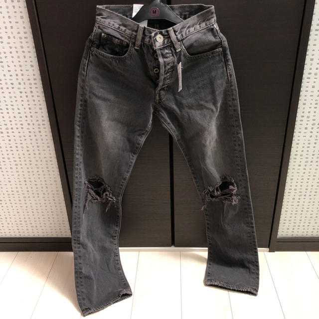 新品タグ付き  マウジー  MOUSSY BLACK DENIM  ダメージ